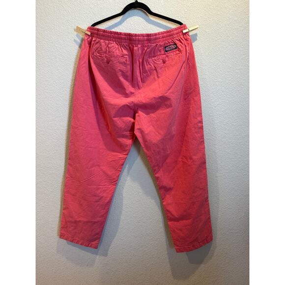Men's Vineyard Vines Surfside Pull-on Pants Coral XL - Picture 2 of 4